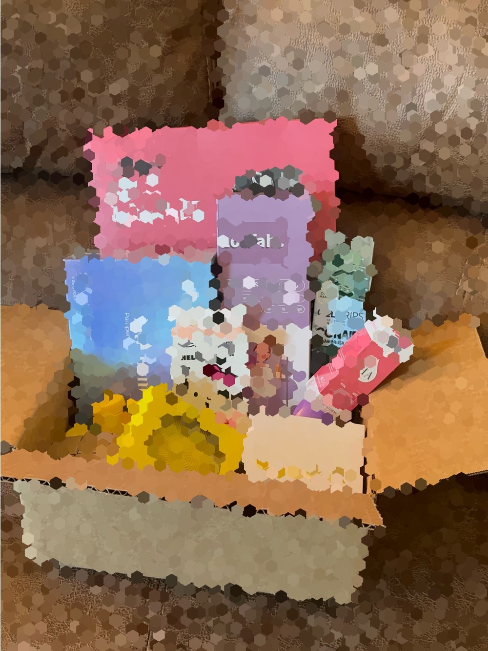 Mystery Spa Night Box! Assorted scrubs, bath bombs, hair brushes and face serums